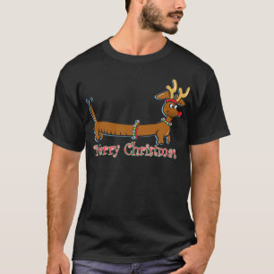 Rentier Christmas Dackel T-Shirt