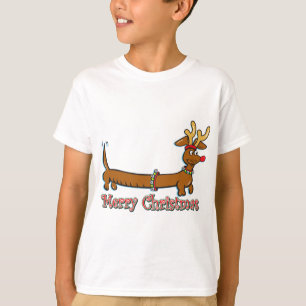 Rentier Christmas Dackel T-Shirt