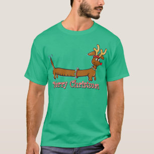 Rentier Christmas Dackel T-Shirt