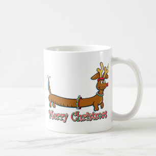 Rentier Christmas Dackel Tasse