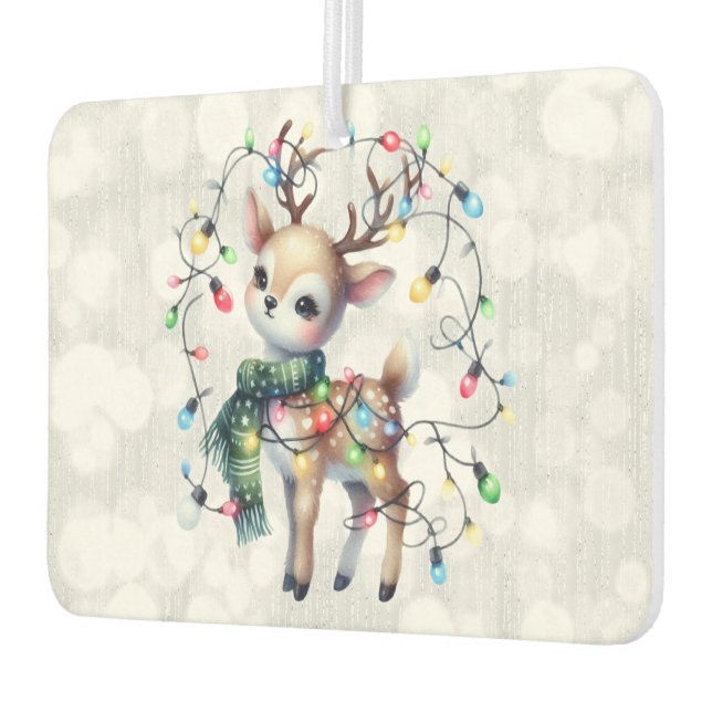 Rentier Christmas Lights Glittery Autolufterfrischer (Links)