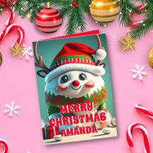 Rentier Christmas Personalisiert Kids Foto
