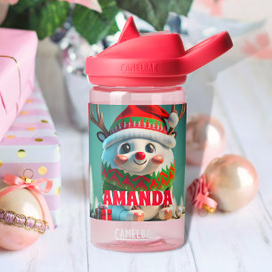 Rentier Christmas Personalisiert Kids Name Trinkflasche