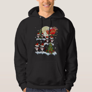 Rentier Christmas Santa Riding Dog Hoodie