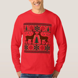 Rentier Christmas Sweater Long Sleeve T-Shirt