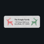 Rentier Christmas Sweater Rücksendeadresse<br><div class="desc">Diese modernen und unterhaltsamen Reindeer Rücksendeadressen-Aufkleber sind perfekt für alle Ihre Portobedürfnisse. Eine gemütliche Pullover-Textur und niedlich gestrickte Rentiere. Sie können dieses Design personalisieren, indem Sie auf "Diese Vorlage personalisieren" klicken oder wenn Sie den Schriftart, die Hintergrundfarben ändern oder die Designelemente anders anordnen möchten, klicken Sie auf "Bearbeiten mit dem...</div>