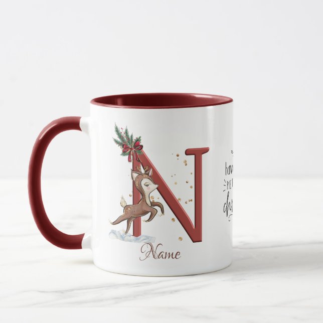 Rentier Christmas Tasse (Links)