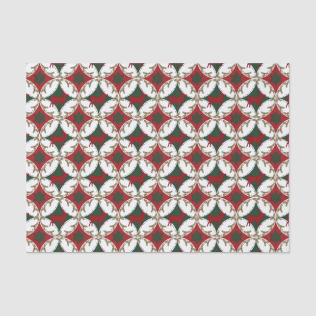 Rentier Circles-2-TISSUE WRAPPING PAPIER (Vorderseite)
