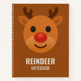 Rentier-Collegeblock kariert – Süßes Weihnachten Notizbuch