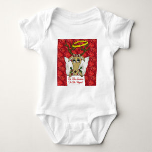 Rentier Dies ist die Jahreszeit, um Vegan Geschenk Baby Strampler