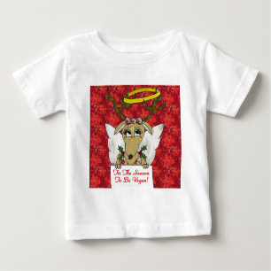 Rentier Dies ist die Jahreszeit, um Vegan Geschenk Baby T-shirt