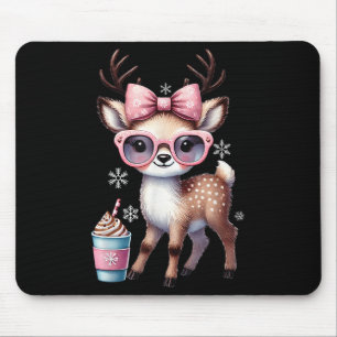 Rentier Drinks Hot Chocolate Bougie Girls Mousepad