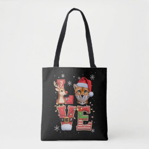 Rentier ELF Weihnachtsmann Hut Liebe Gepard Tier X