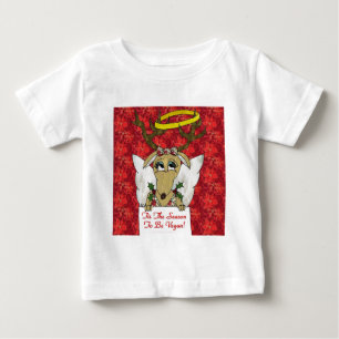 Rentier Engel Die Zeit ist vegan zu sein Baby T-shirt