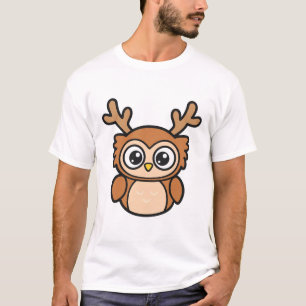 Rentier Eule Weihnachten T-Shirt