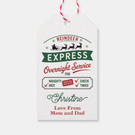 Rentier-Express-Übernachtzustellung Geschenkanhänger