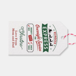 Rentier-Express-Übernachtzustellung Geschenkanhänger