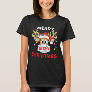 Rentier Face Maske 2020 Weihnachtsfest Shirt Funny