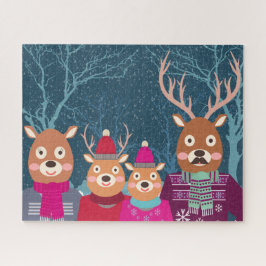 Rentier Family Winter Puzzle