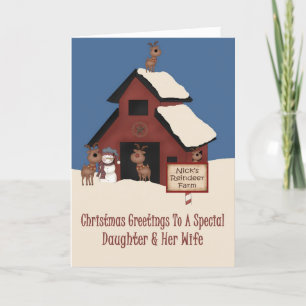 Rentier Farm Tochter & Ehefrau Weihnachten