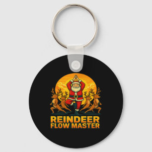 Rentier Flow Master Yoga Weihnachtsmann Weihnachte Schlüsselanhänger