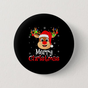 Rentier Frohe Weihnachten Familie Männer Frauen Ki Button