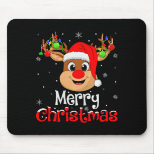 Rentier Frohe Weihnachten Familie Männer Frauen Ki Mousepad