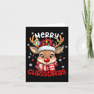 Rentier Frohe Weihnachts Weihnachts Weihnachtsfami Karte