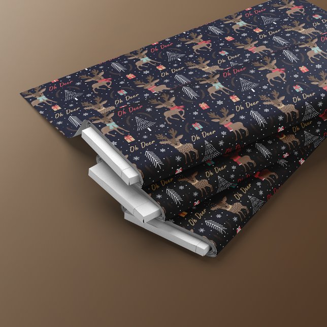 Rentier Fun Christmas Seamless Muster Stoff (Von Creator hochgeladen)