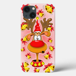 Rentier Fun Weihnachten Cartoon mit Bells Alarms Case-Mate iPhone Hülle