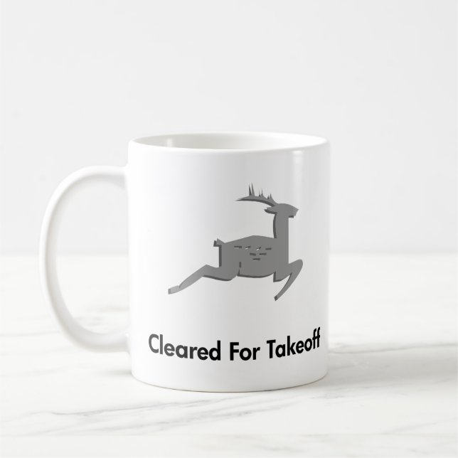 Rentier für Abflug freigegeben Kaffeetasse (Links)