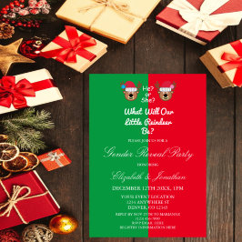 Rentier Gender Reveal Einladung