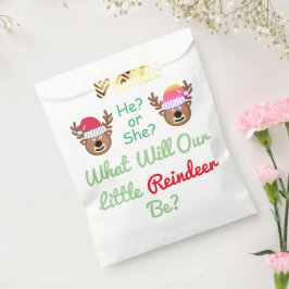 Rentier Gender Reveal Geschenktütchen