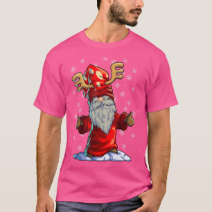 Rentier Gnom  Männer Frauen Büffel Kariert Rot Chr T-Shirt