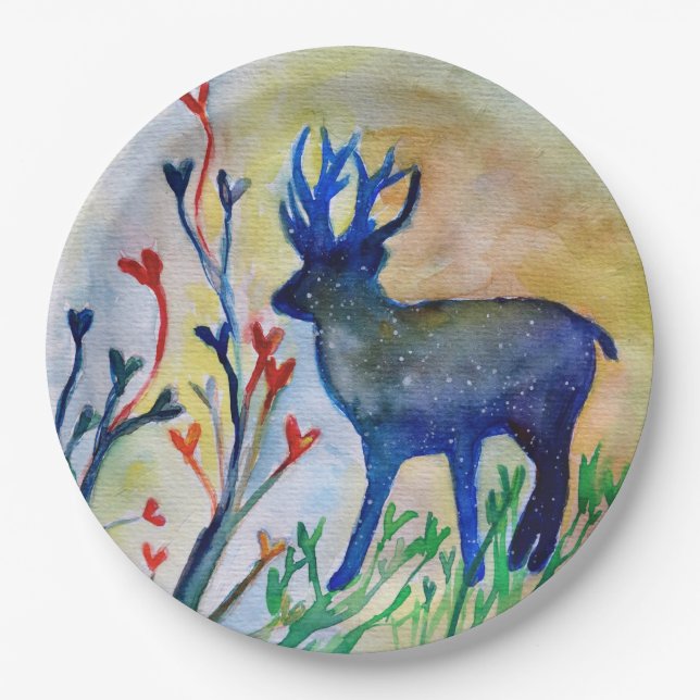 Rentier Hearts Liebe - Teller 9 in (Vorderseite)