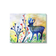 Rentier Hearts Watercolor Romantischer Single