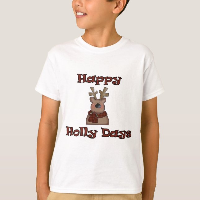 Rentier Holly Days Tshirts und Geschenke (Vorderseite)