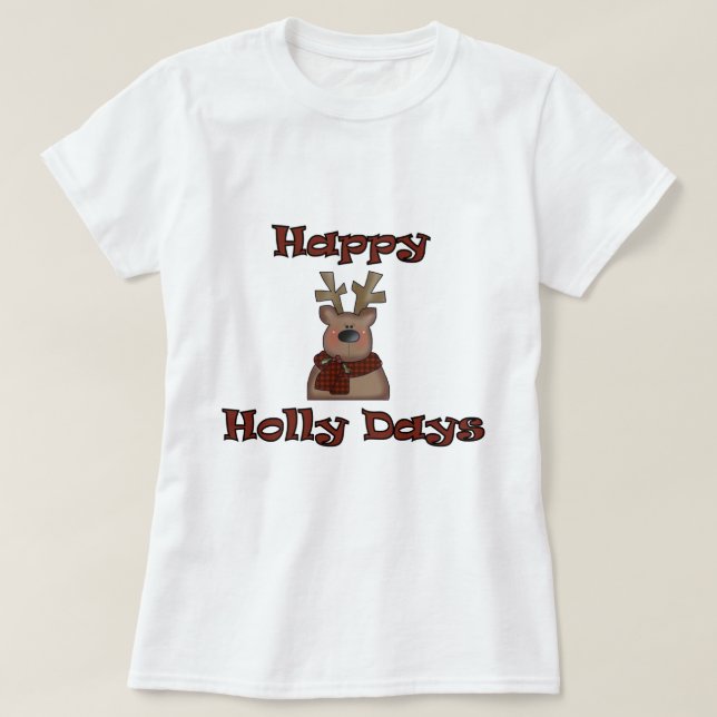 Rentier Holly Days Tshirts und Geschenke (Design vorne)