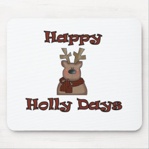 Rentier Holly Days Tshirts und Geschenke Mousepad
