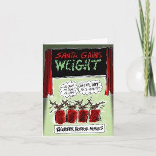 Rentier Horror Movies Cartoon Weihnachtskarte! Feiertagskarte