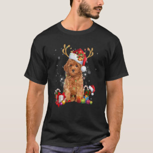 Rentier Hund Weihnachts-Weihnachtsmannmütze Weihna T-Shirt