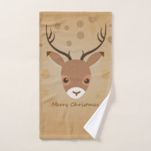 Rentier-Illustration auf braunem Hintergrund