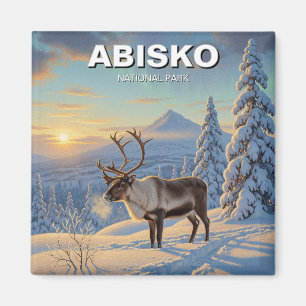 Rentier im Abisko Nationalpark Schweden Reisen Magnet