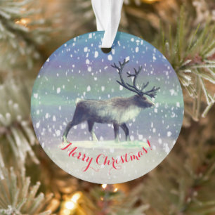 Rentier im Winter Ornament