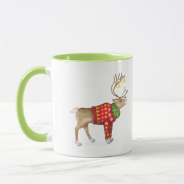 Rentier in der Weihnachtsjumper-Tasse Tasse