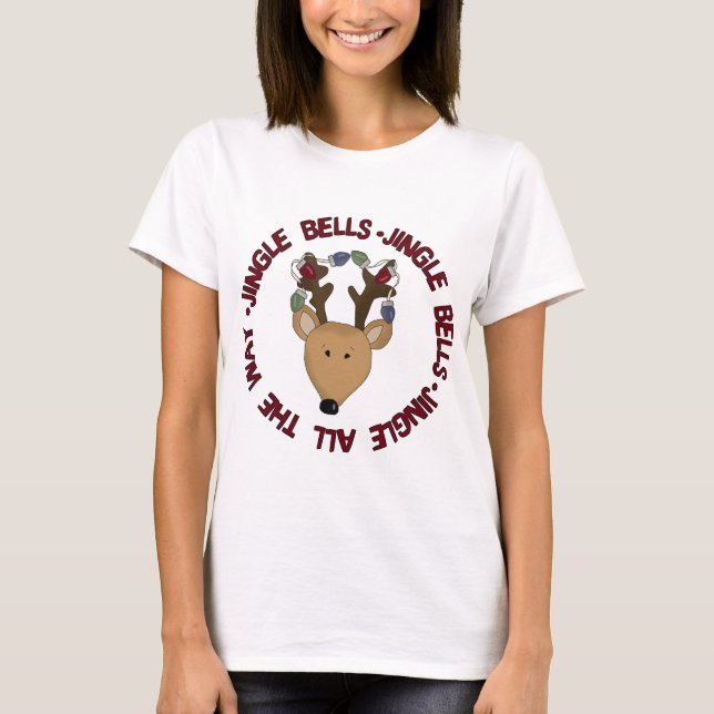 Rentier Jingle Bells Tshirts und Geschenke (Vorderseite)