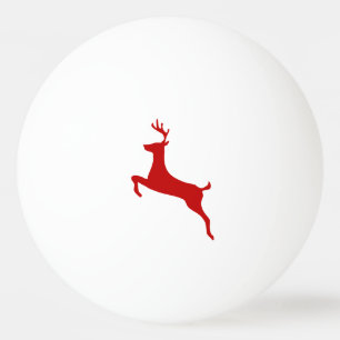 Rentier Jump Weihnachts Rote Silhouette Golf Balls Tischtennisball