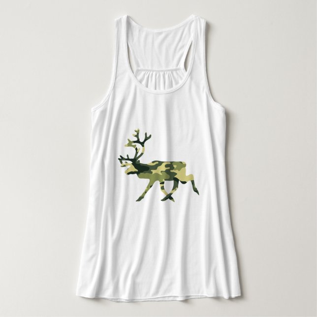 Rentier/Karibik-Waldkamouflage / Camouflage Tank Top (Design Vorderseite)