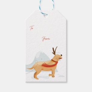Rentier Labrador Gift Tags Geschenkanhänger