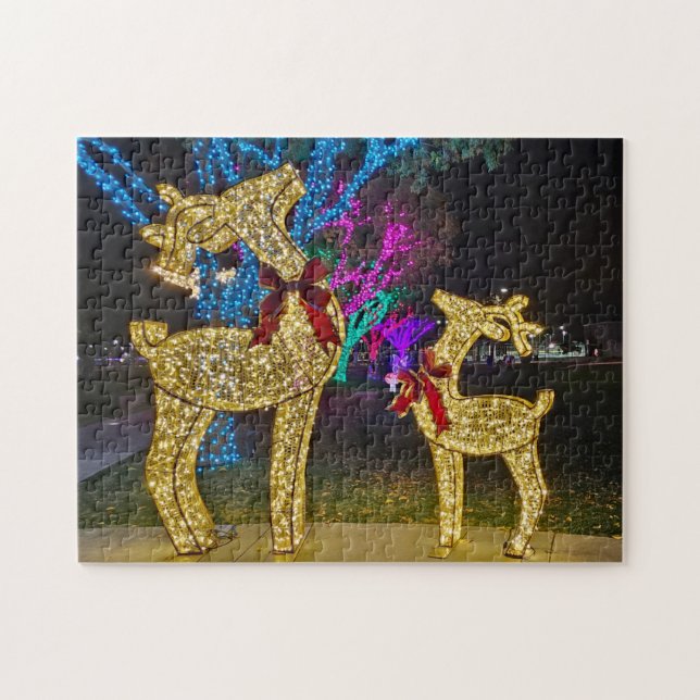 Rentier-Lichter-Rätsel Puzzle (Horizontal)